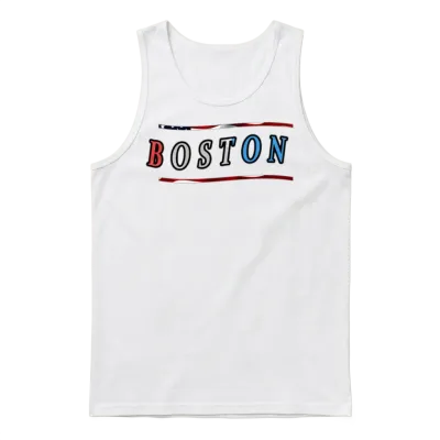 Boston Unisex Tank Top - White