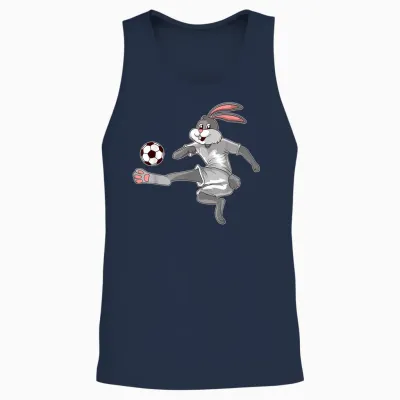 Osterhase Fußball Kaninchen Hase Ostern Unisex Tank Top - Navy