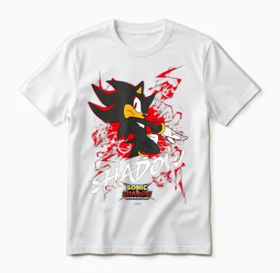 Sonic the Hedgehog, Sonic X Shadow Generations Shadow T-Shirt, Black Unisex T-Shirt - White