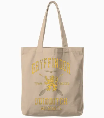 Kids Harry Potter Gryffindor Team Seeker Text Tote Bags - Natural