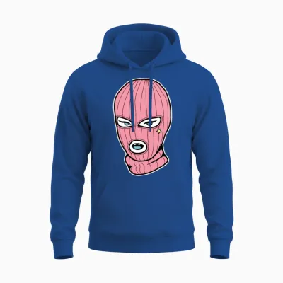 Pink Ski Mask Balaclava Rosa Girlie Woman Unisex Hoodie - Royal