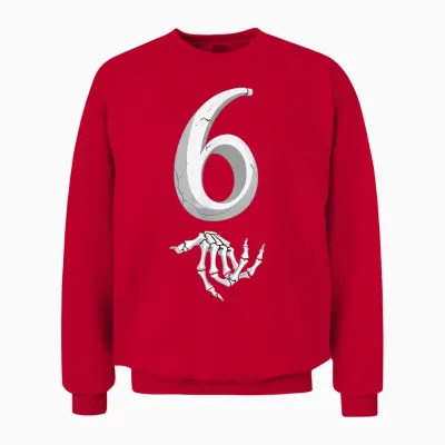 Funny 67 Six Seven Meme Couple Matching Halloween Costume Unisex Sweatshirt - Red