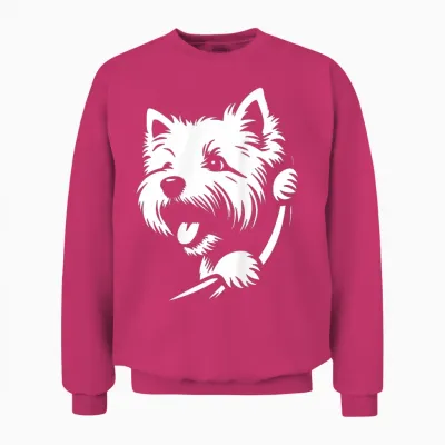 West Highland White Terrier Spähender Hund Westie Design Unisex Sweatshirt - Heliconia