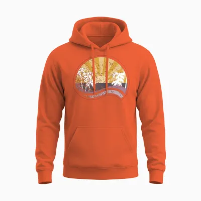 Retro Distressed Sunset Unisex Hoodie - Orange