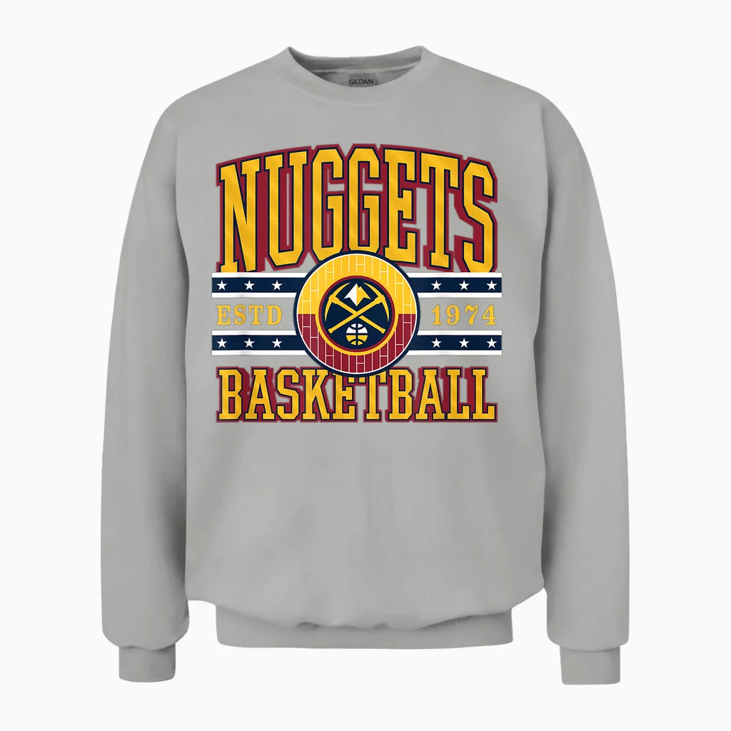 Nba Denver Nuggets Courtside Unisex Sweatshirt in Ash