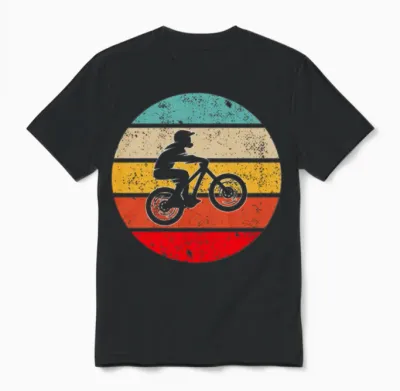 Mountainbike Retro Unisex T-Shirt - Black