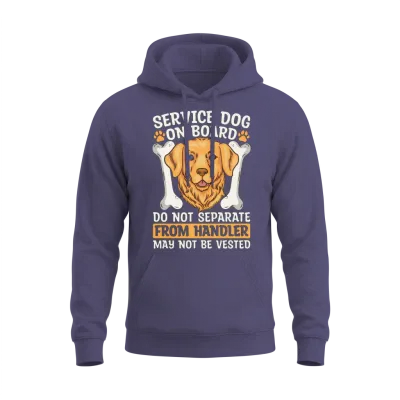 Service Dog Trainer Service Dog on Board Dog Owner Unisex Hoodie - Heather Sport Dark Navy