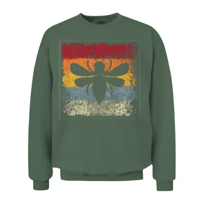 Bee Retro Unisex Sweatshirt - Military Green