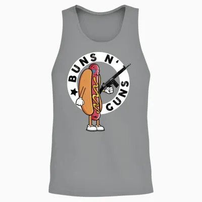 Cool Hot Dog Design for Men Women Boys Sausage Hot Unisex Tank Top - Sport Grey