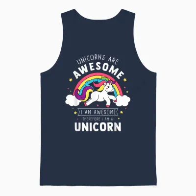 Unicorns Are Awesome I'm a Unicorn - Funny Rainbow Gift T-Shirt Small Unisex Tank Top - Navy