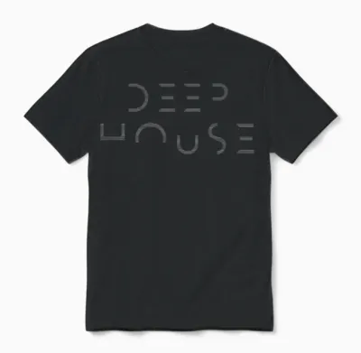 Deep House Musikkunst - Minimalistisches Design Für Dj, Rave Unisex T-Shirt - Black