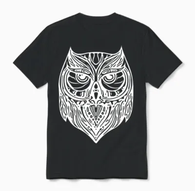 Owl Unisex T-Shirt - Black