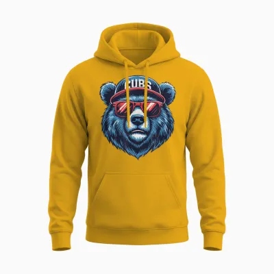 Style Cubs Name Retro for Men Women Kids Girl Unisex Hoodie - Gold