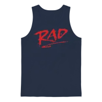Rad 1980s Classic Bmx Movie Cool Retro Cru Jones B Unisex Tank Top - Navy – 1
