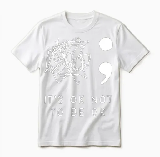 Its Ok to Not Be Ok Suicide Prevention Awareness Y Unisex T-Shirt in White