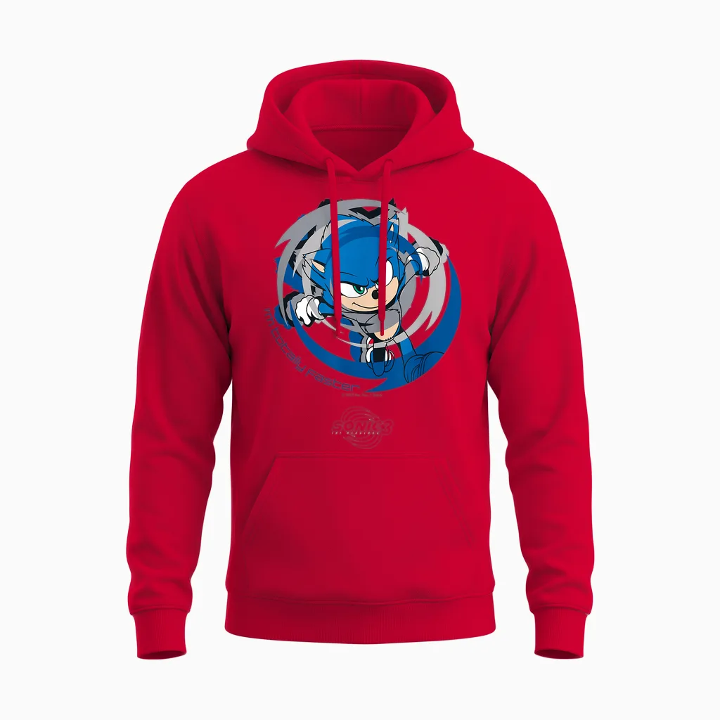Sonic the Hedgehog : Movie 3 Unisex Hoodie in Red