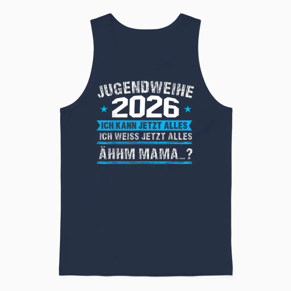 Jugendweihe 2026 Mädchen Junge Unisex Tank Top in Navy