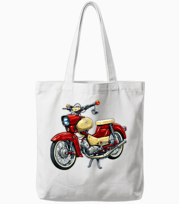 Simson Sr4-2 Star Mofa Kult Motorrad Ddr Klassiker Retro Tote Bags in White