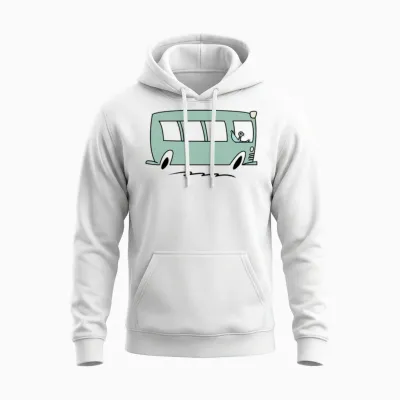 Pigeon Drive the Bus Unisex Hoodie - White