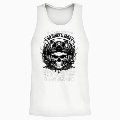"ja Zum Teufel Ich Trinke Alkohol Esse Fleisch Und Fahre T-Shirt, Black Unisex Tank Top - White