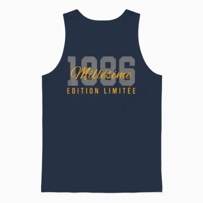Birthday 40 Years Vintage 86 Gift Vintage 1986 Unisex Tank Top - Navy