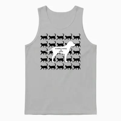Everything Is Dog Cats and Dog Unisex Tank Top - Ash