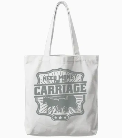 Coachmen Horse Carriage Coachman Tote Bags - White