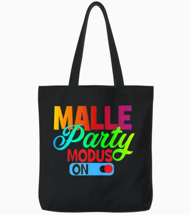 Costume Mallorca Party Malle Party Outfit Malle Accessories T-Shirt, Black Tote Bags in Black