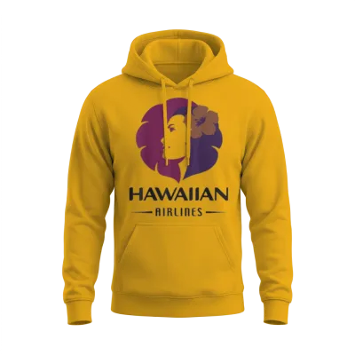 Hawaiian Airlines Vintage Hawaii Camping Unisex Hoodie - Gold