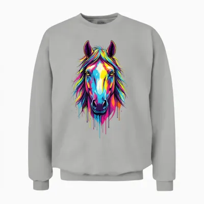 Aux Teintes Vives Design Artistique Unisex Sweatshirt - Ash