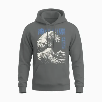 Hokusai Ukiyo-E Japan Honshu Japanische Welle Vor Kanagawa Unisex Hoodie - Graphite Heather