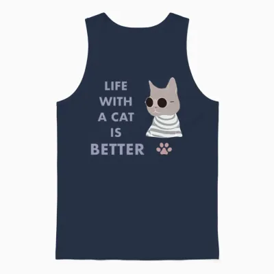 Funny Pictures Unisex Tank Top - Navy