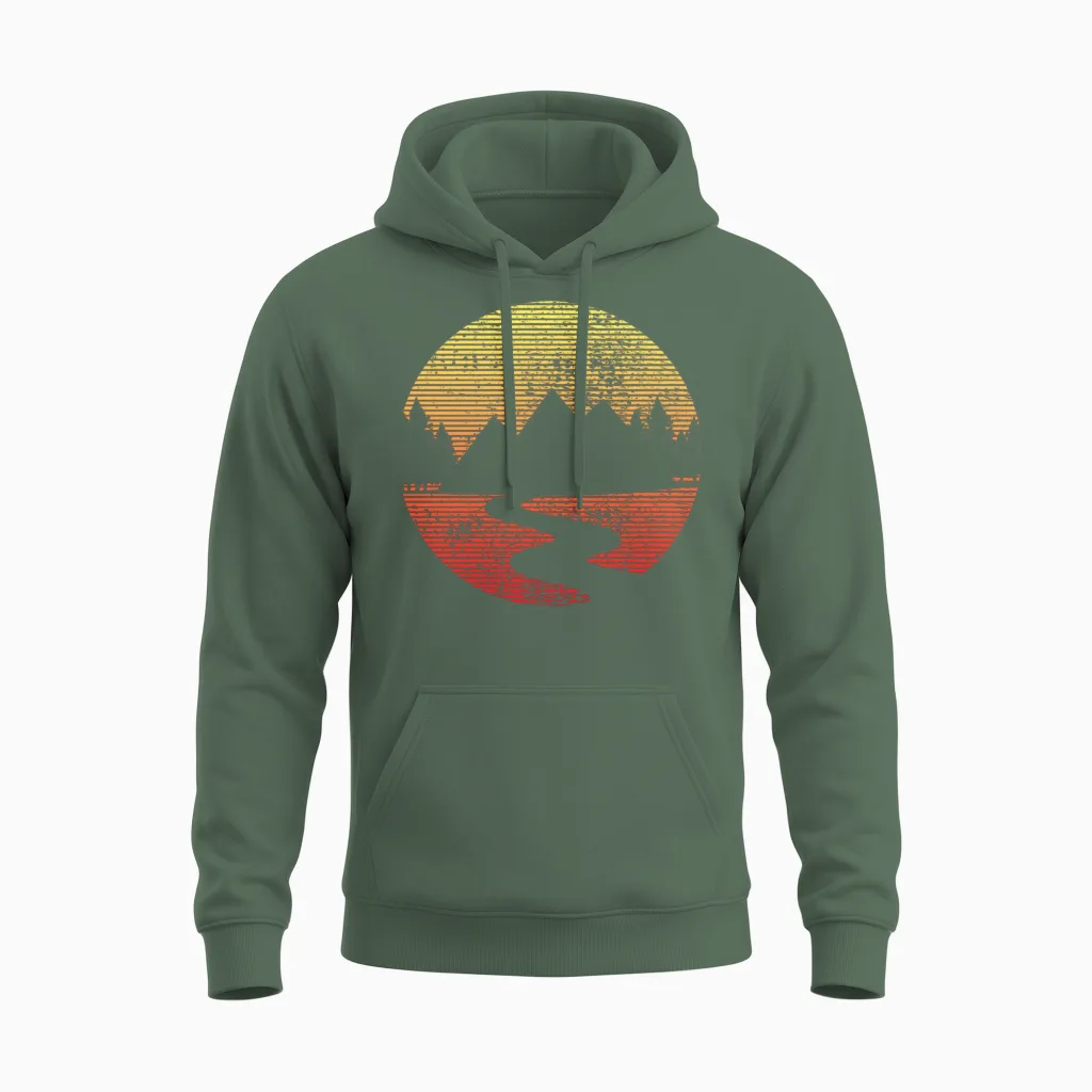 Hiking - & Outdoors Unisex Hoodie in Military Green