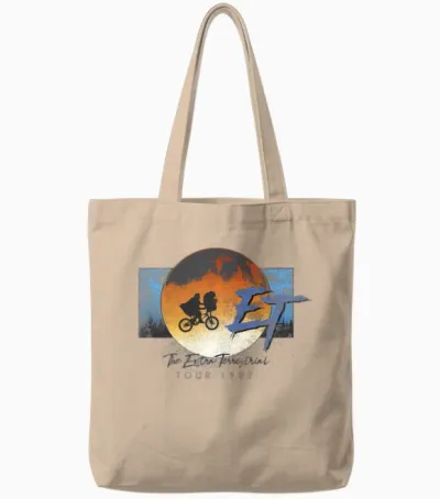 E.t. the Extra-Terrestrial Tour 1982 Tote Bags - Natural