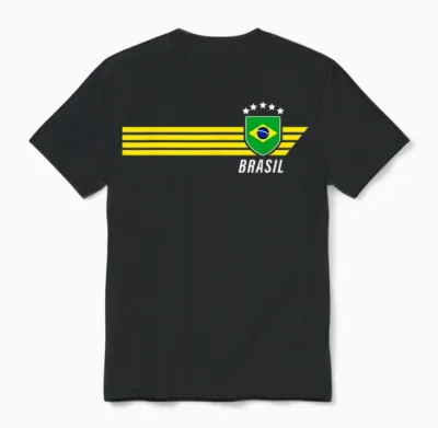 Brasilien Brasilien Seleção Brazilian Fußball Fan Trikot Unisex T-Shirt - Black