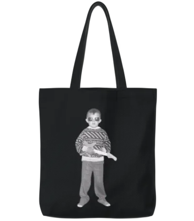 Retro Kid Legend Tote Bags - Black