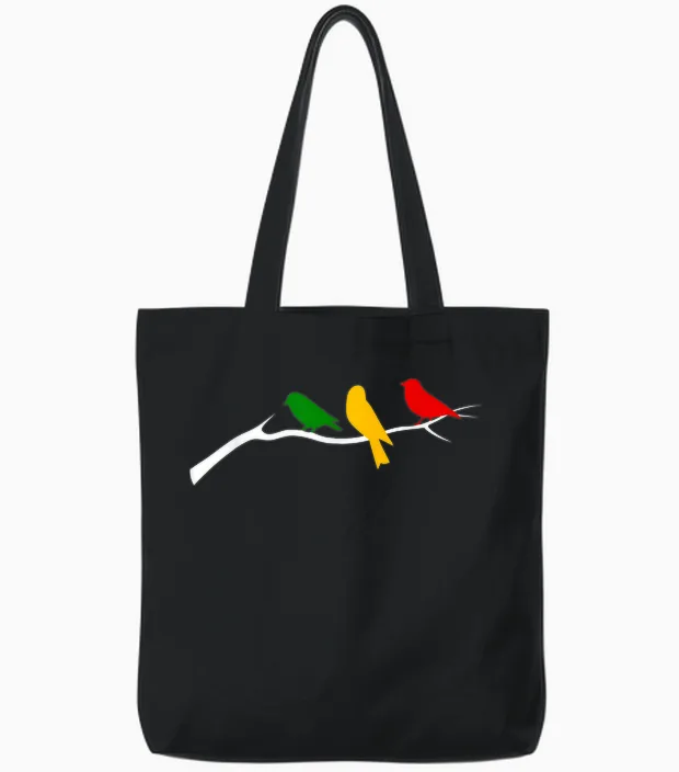 Rasta Reggae Music Jamaica Rastafari Roots Jamaican Tote Bags in Black