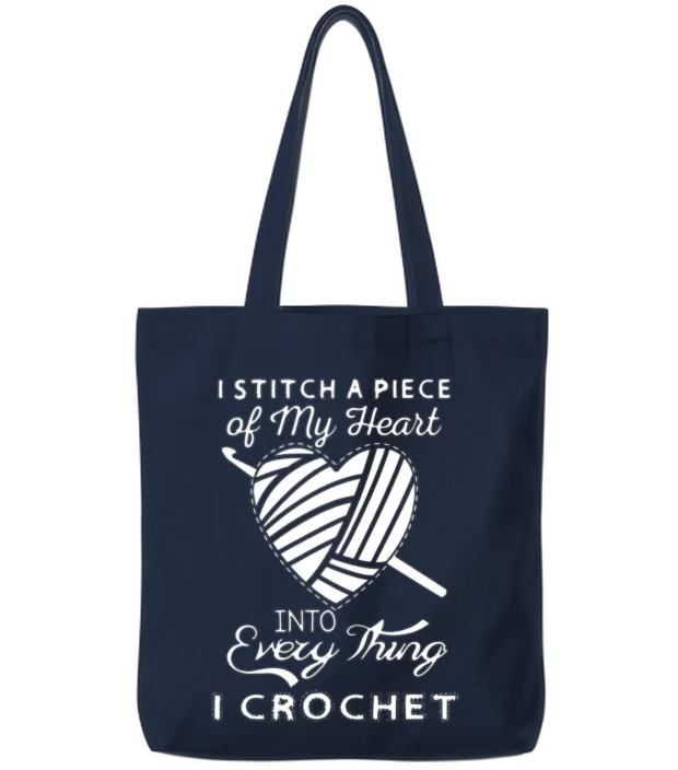 I Crochet β Crafting & Sewing Gift Tote Bags - Navy