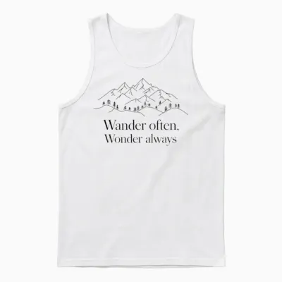 Hiking Adventure Apparel Unisex Tank Top - White