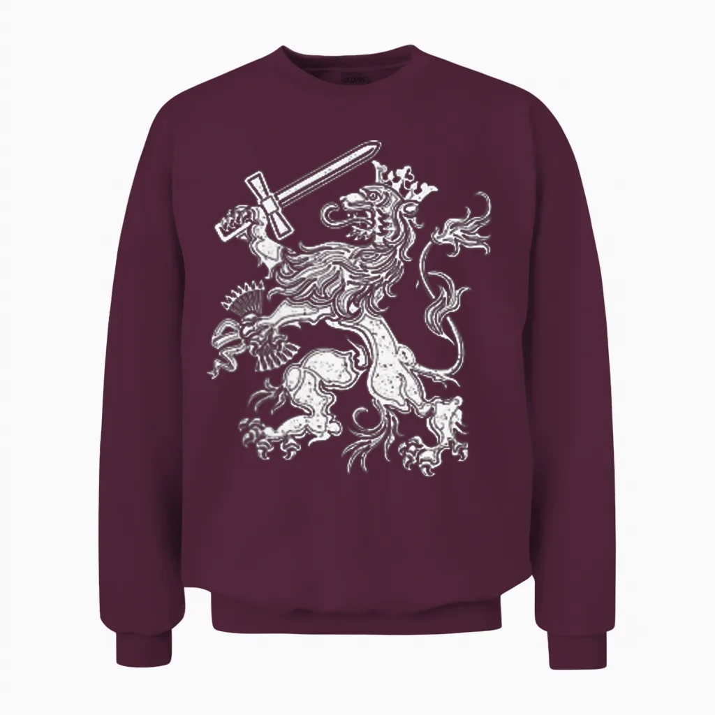 Dutch Lion of the Netherlands Holland Holland Orange T-Shirt, Orange, S Unisex Sweatshirt in Maroon