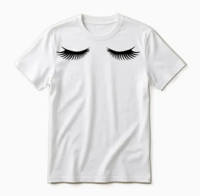 Eyelashes Mascara Funny Unisex T-Shirt - White