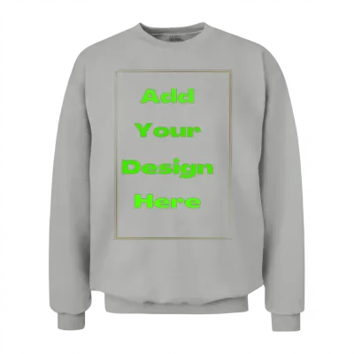 Add Your Own and Text Design Custom Personalized Unisex Sweatshirt - Ash