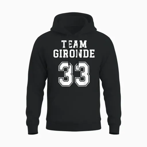 Gironde Humour Girondin Team Gironde Gift Pride Region T-Shirt, Black, S Unisex Hoodie in Black