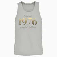 50 Ans Anniversaire Homme Cadeau Juin 1976 Vintage Unisex Tank Top in Ash - 2