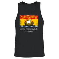 New Brunswick Canada Provincial Flag Canada Day Unisex Tank Top - Black – 2