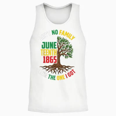 Ain't No Family Like the One I Got Juneteenth Family Retro Unisex Tank Top - White