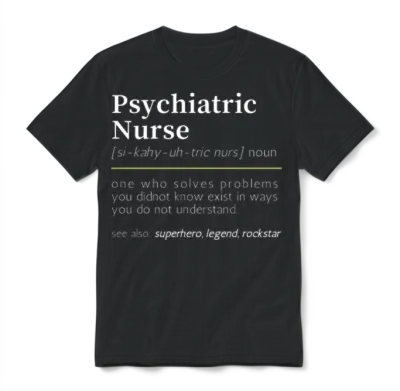 Psychiatric Nurse Noun Unisex T-Shirt - Black