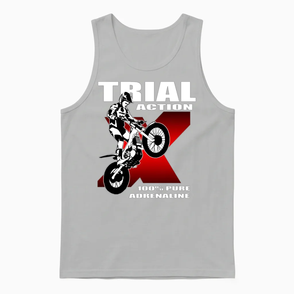Motorcycle Trial - Motorcycles Unisex Tank Top in Ash