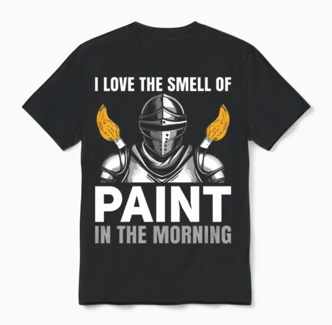 Funny Miniatures Painting Unisex T-Shirt in Black