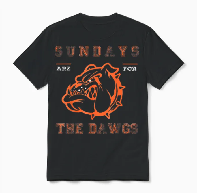 Sundays Are for the Dawgs Cleveland Ohio Present Dawg Unisex T-Shirt in Black